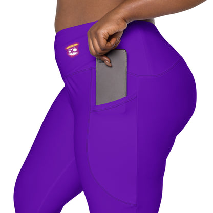 Purple Violet "Jubilee" Leggings with Pockets (Plus) 2