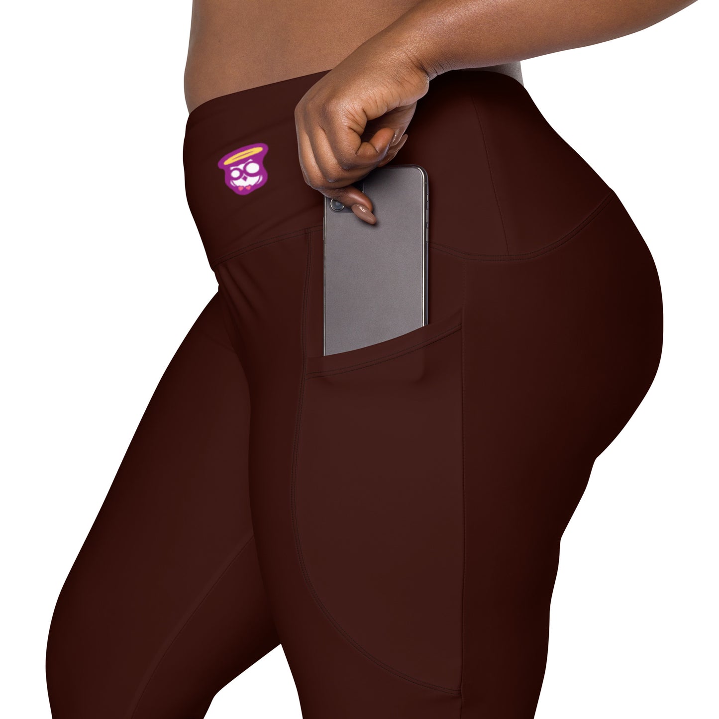 Deep Brown "Jubilee" Leggings with Pockets (Plus)