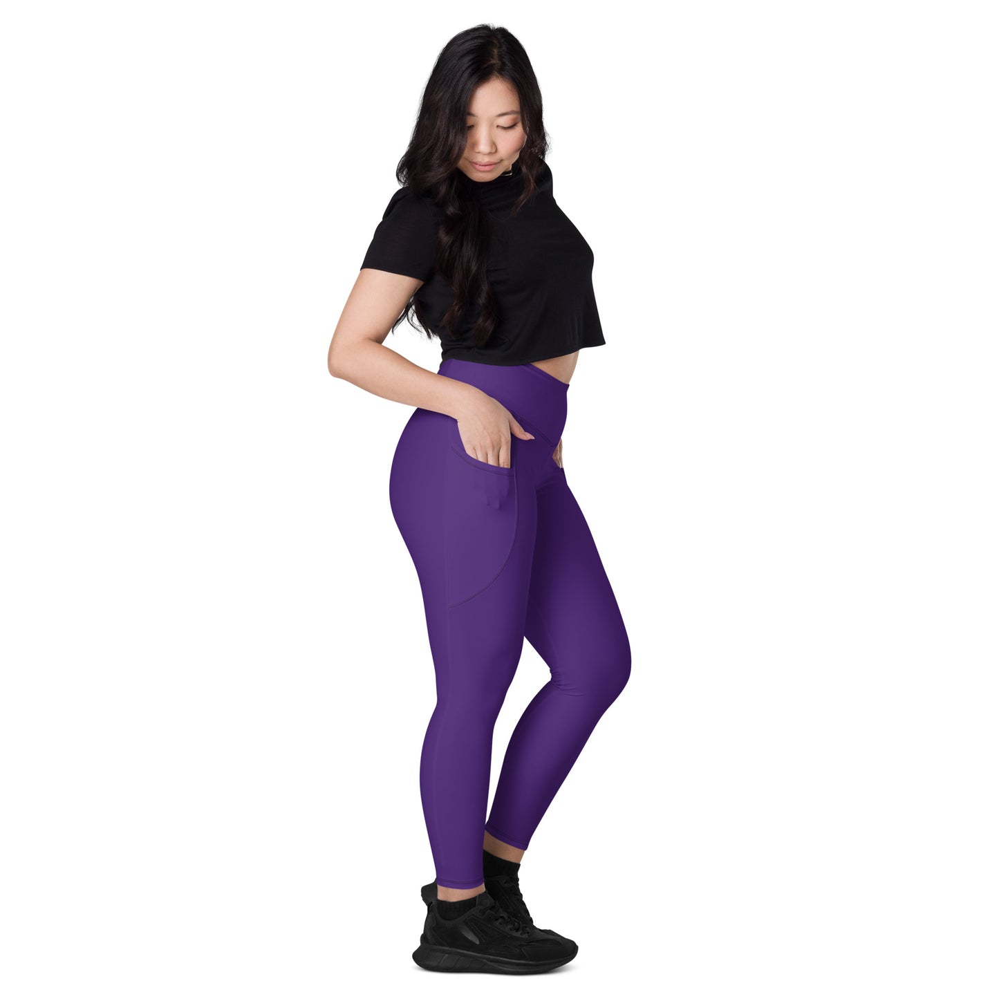 Indigo Purple Yoga Leggings with Pockets