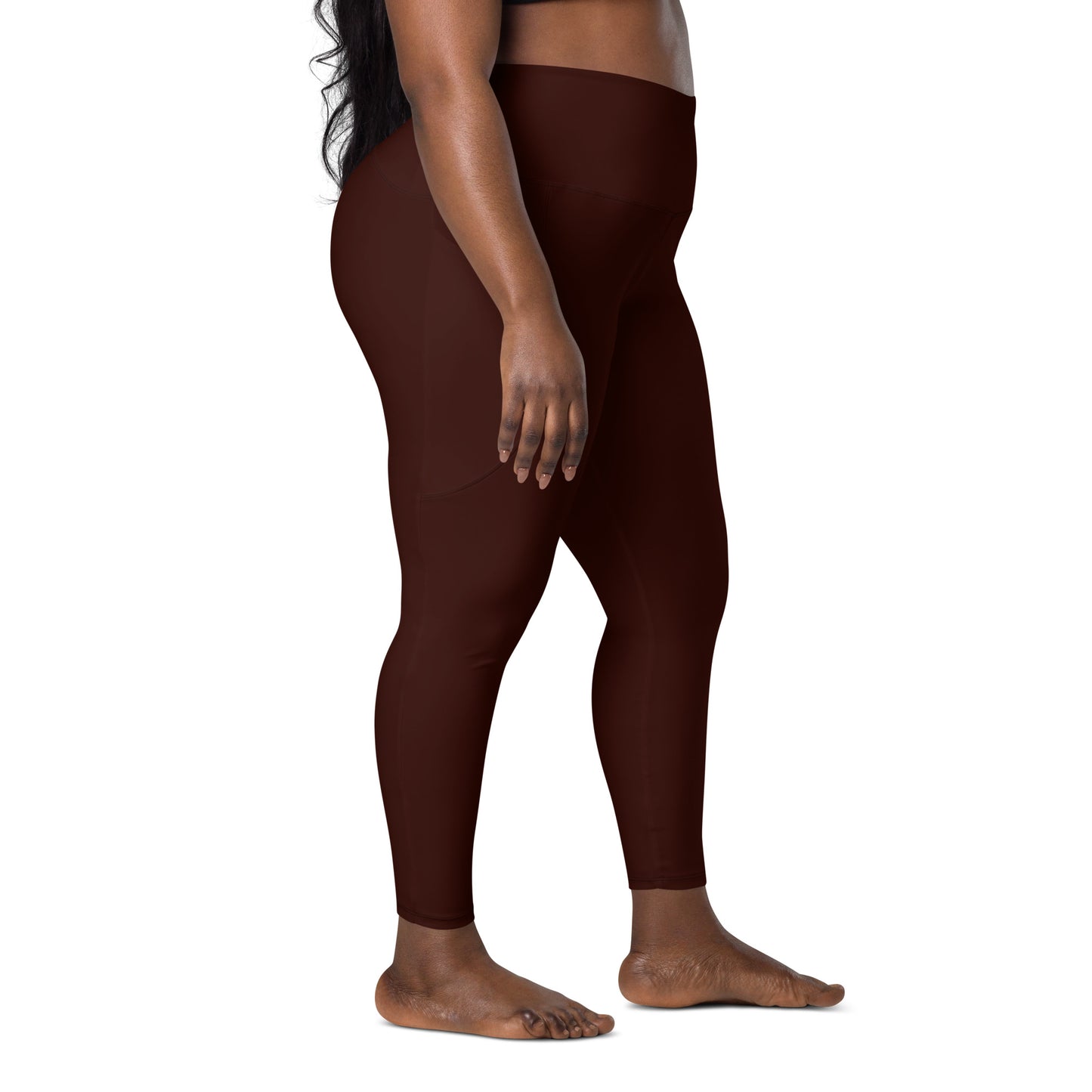 Deep Brown "Jubilee" Leggings with Pockets (Plus)