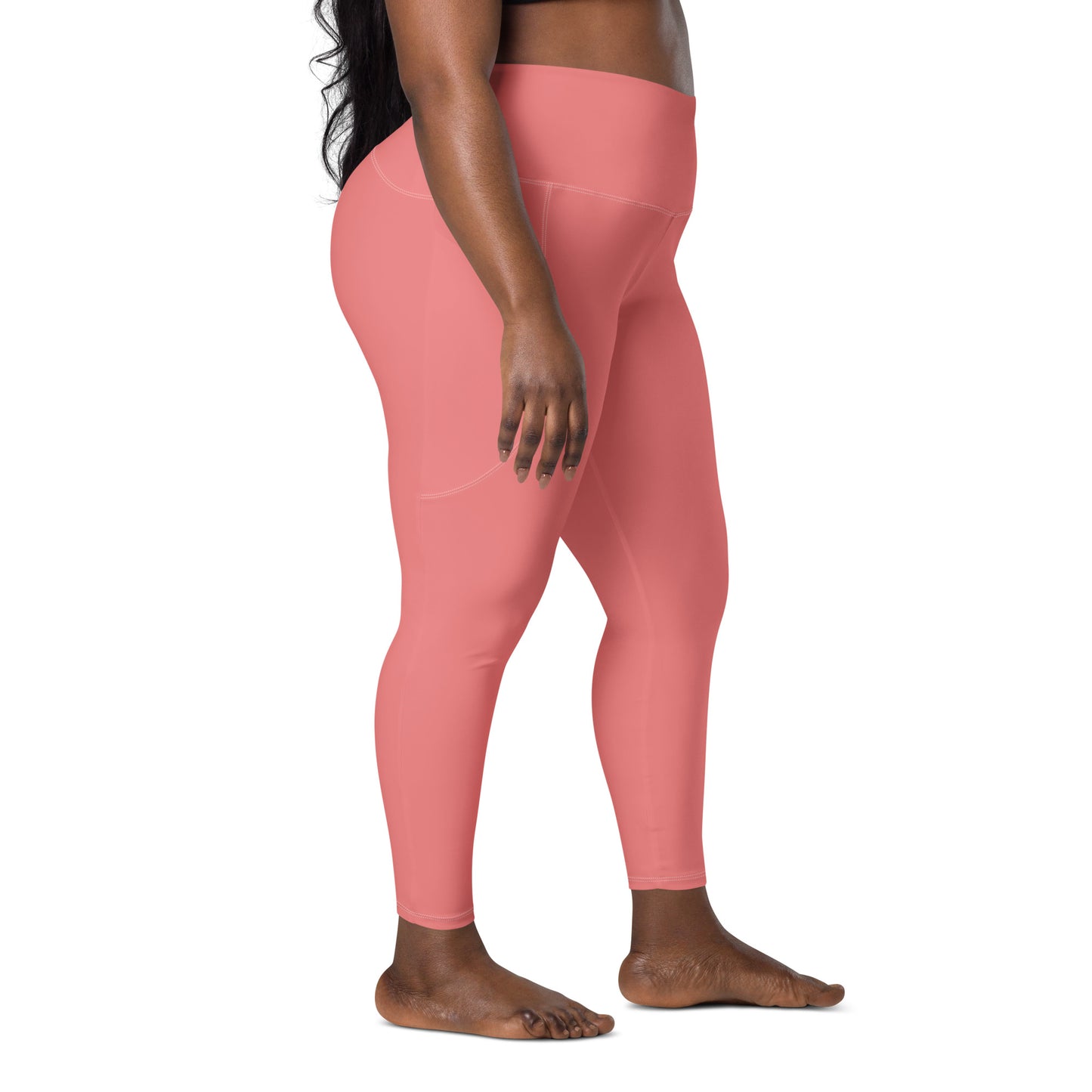 Salmon "Jubilee" Leggings with Pockets (Plus)