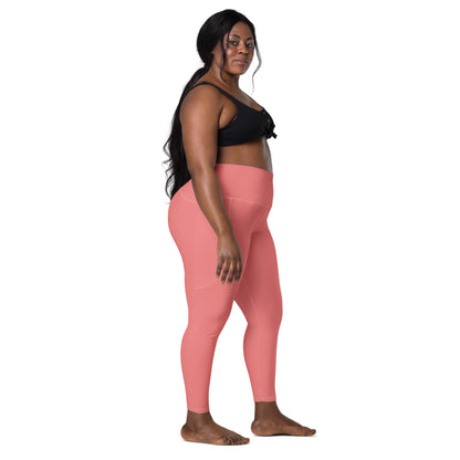 Salmon "Jubilee" Leggings with Pockets (Plus)