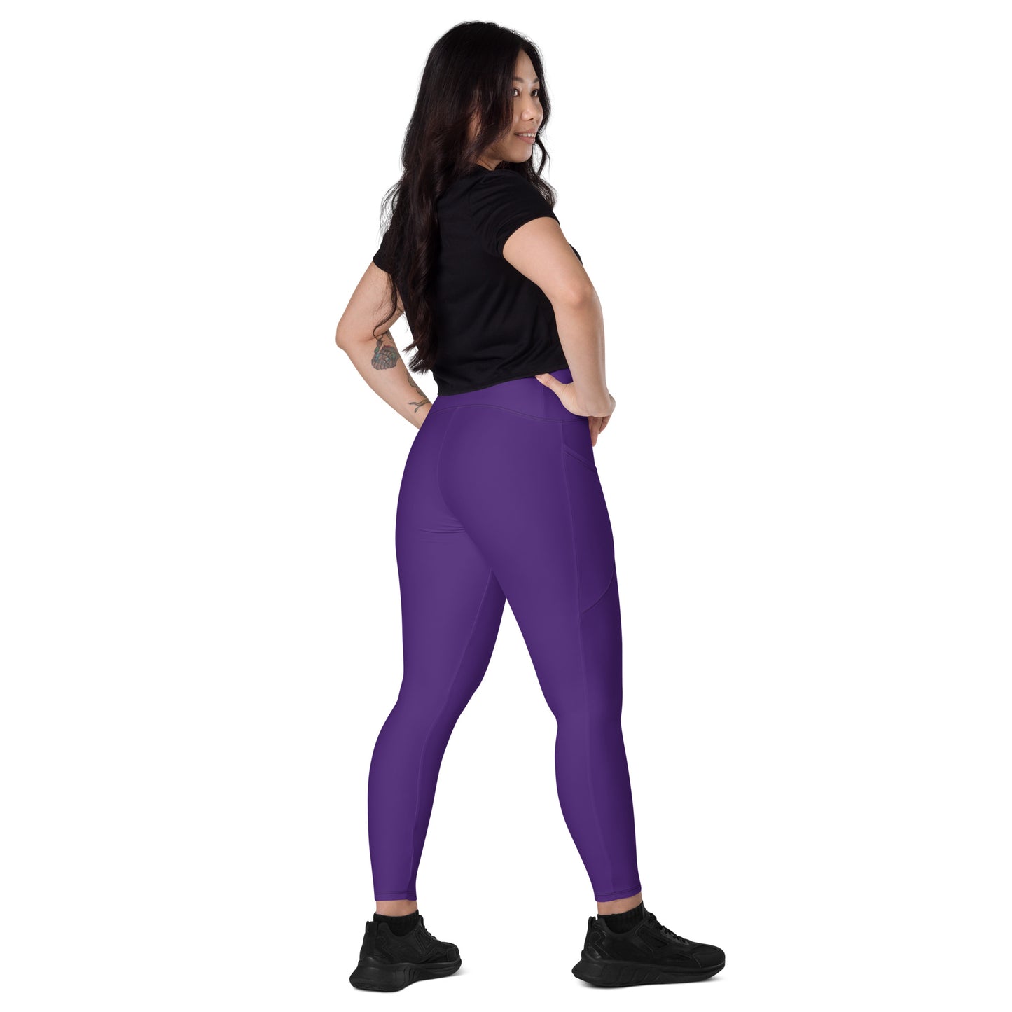 Indigo Purple Yoga Leggings with Pockets