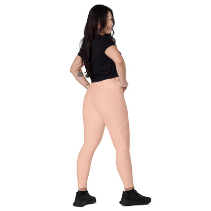 Rose Peach Leggings (Awaken) Leggings with Pockets