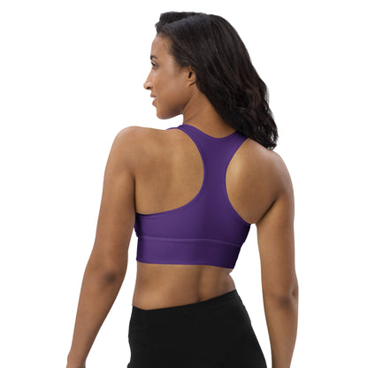 Indigo Longline Sports Bra (White)