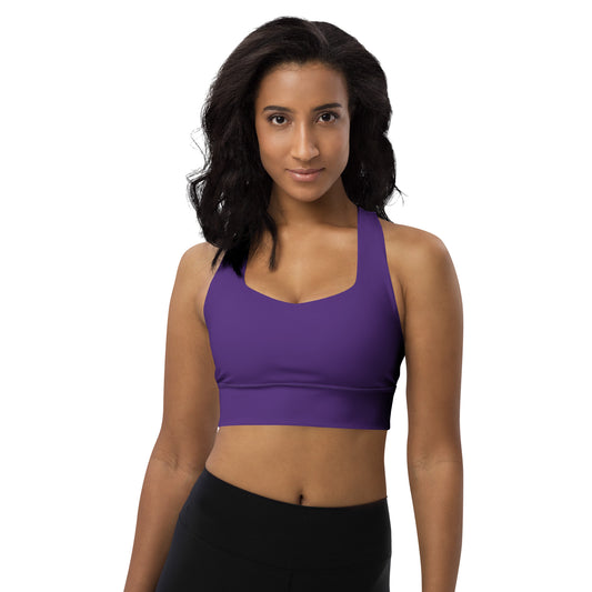 Indigo Longline Sports Bra (White)