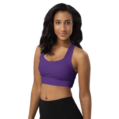 Indigo Longline Sports Bra (White)