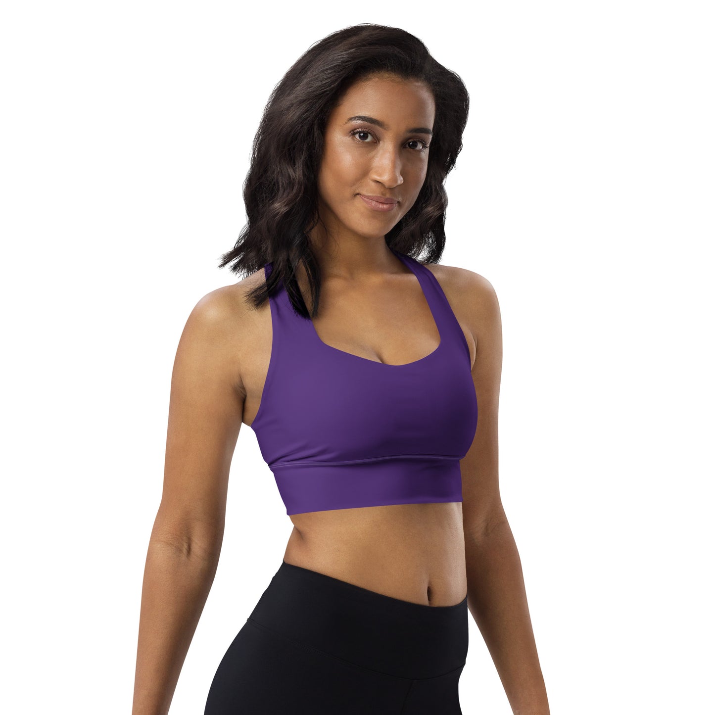 Indigo Longline Sports Bra (White)