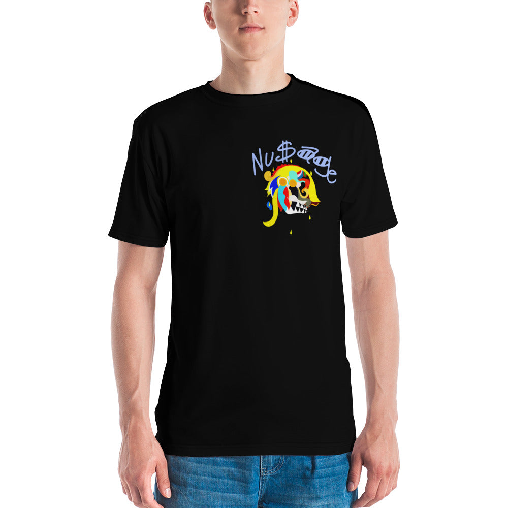 Pharaoh Powder Blue Men's T-shirt (Black)