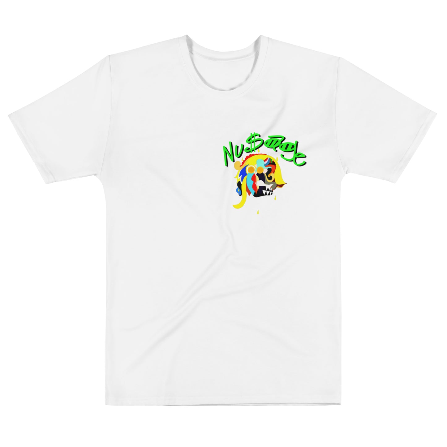 Pharaoh Neon Green Men's T-shirt (White)