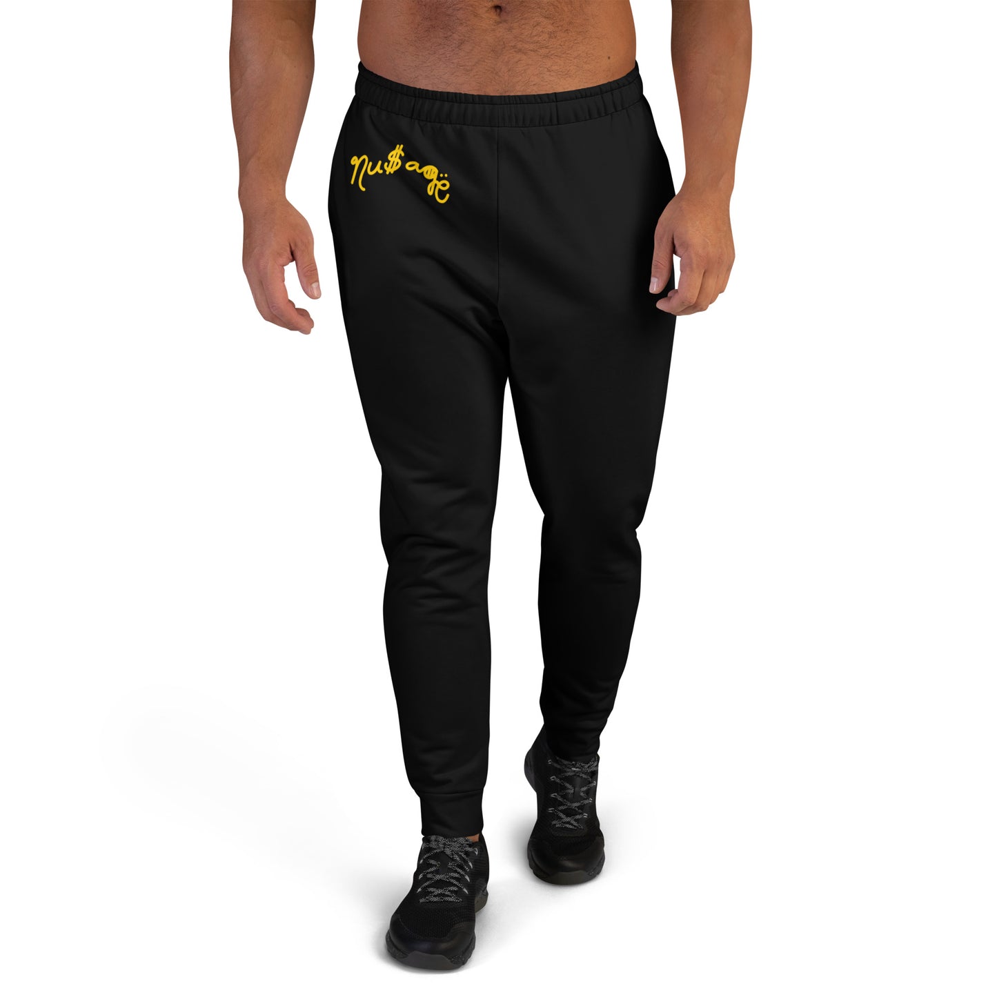 NuSage Gold Logo Men's Joggers (Black)