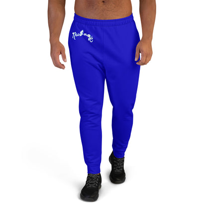 NuSage Blue Wordmark Men's Joggers (Royal Blue)