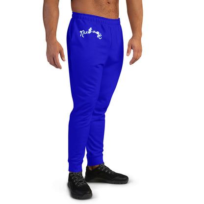 NuSage Blue Wordmark Men's Joggers (Royal Blue)