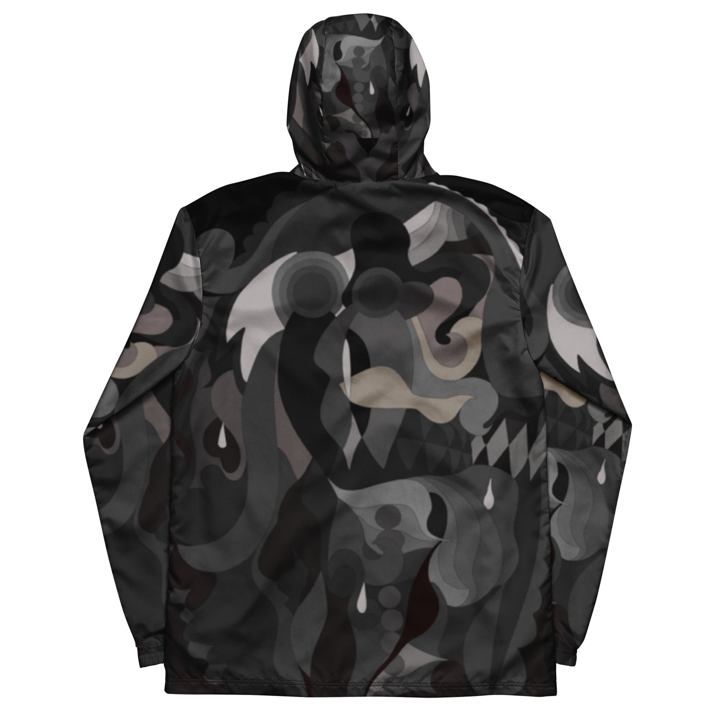 Charcoal Black Pharaoh Windbreaker with Smoky Gray Highlights