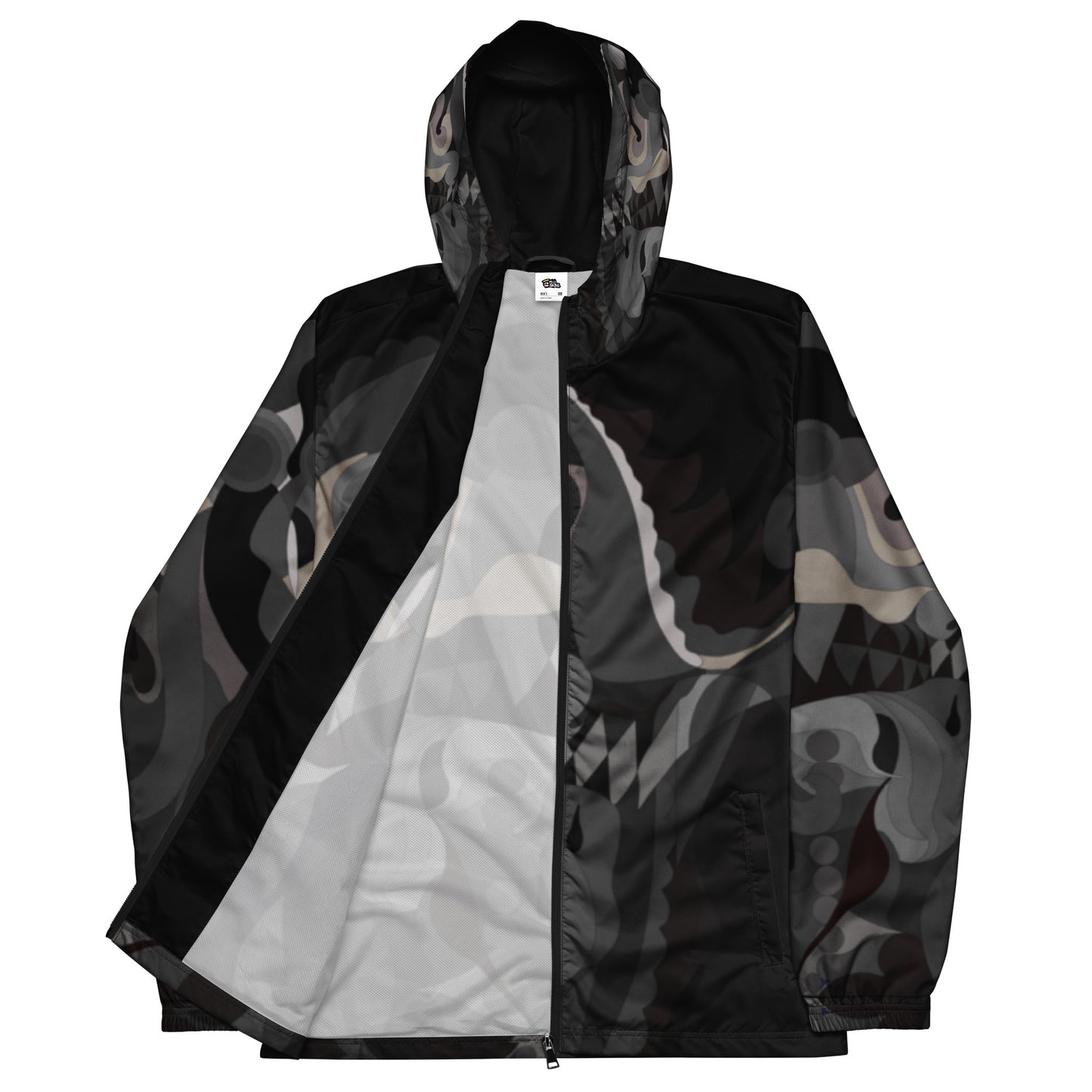 Charcoal Black "Pharaoh" Windbreaker with Black Highlights