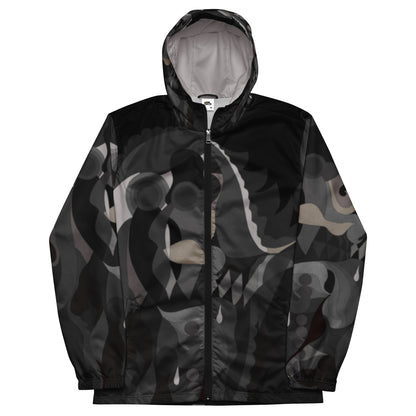 Charcoal Black Pharaoh Windbreaker with Smoky Gray Highlights