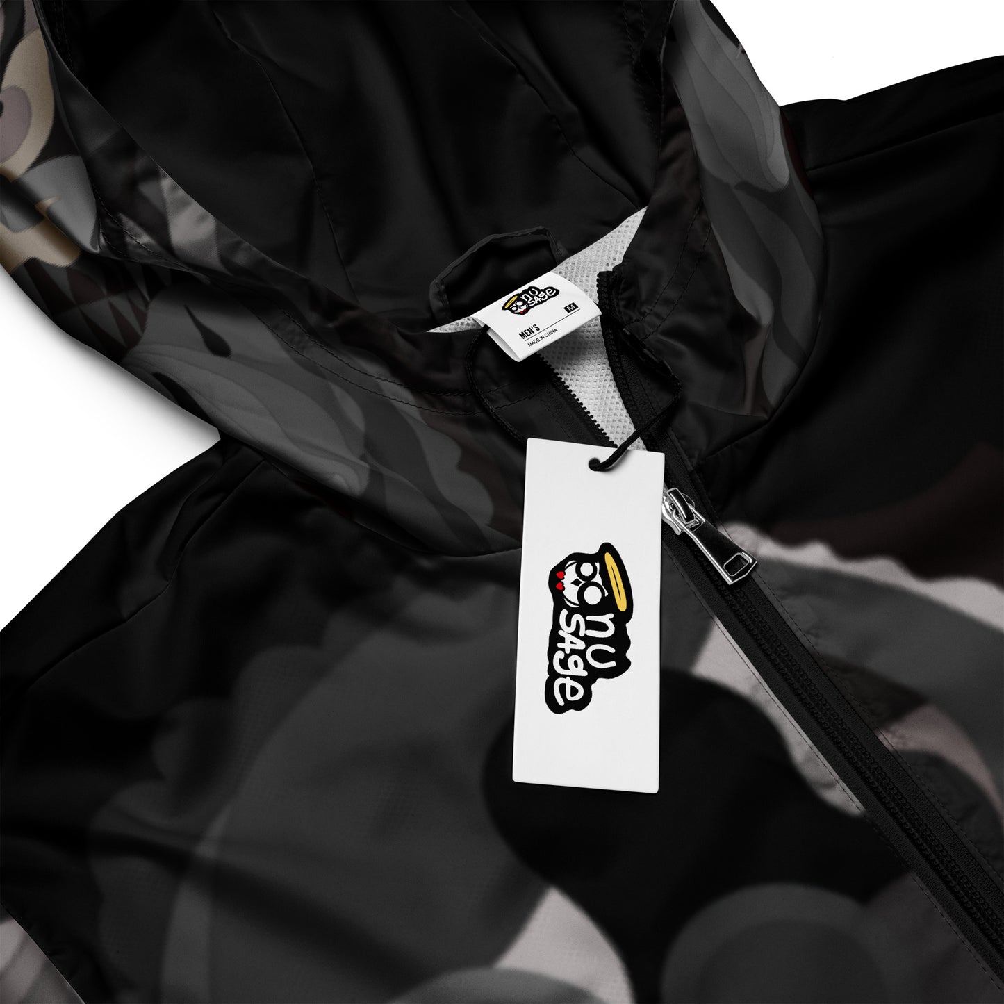 Charcoal Black "Pharaoh" Windbreaker with Black Highlights