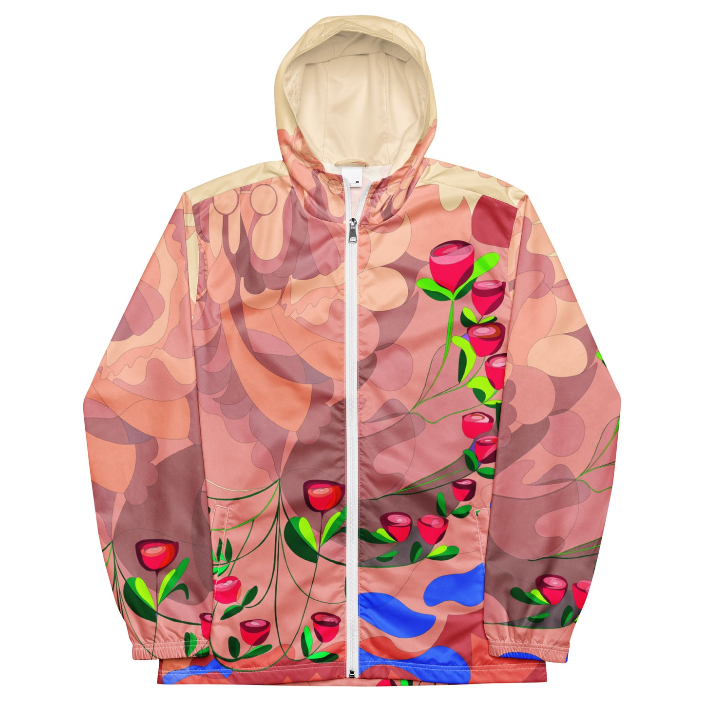 Creamy "Blissful Dragon" Men’s Windbreaker