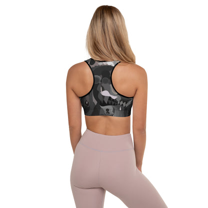 Pharaoh Black Padded Sports Bra