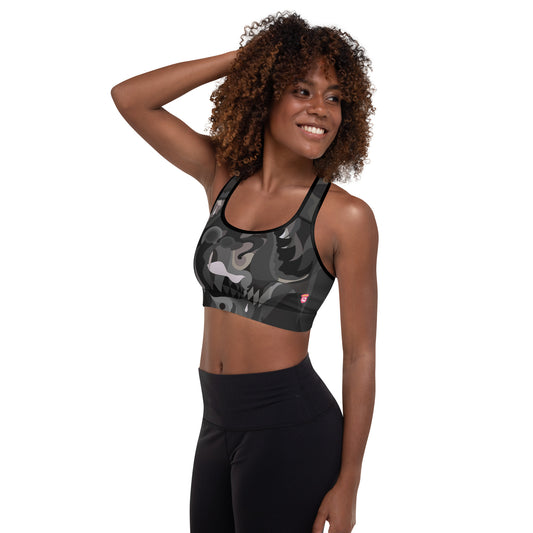 Pharaoh Black Padded Sports Bra