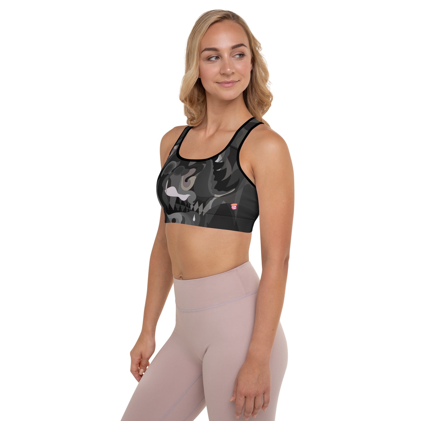 Pharaoh Black Padded Sports Bra