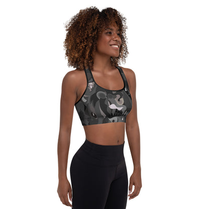 Pharaoh Black Padded Sports Bra