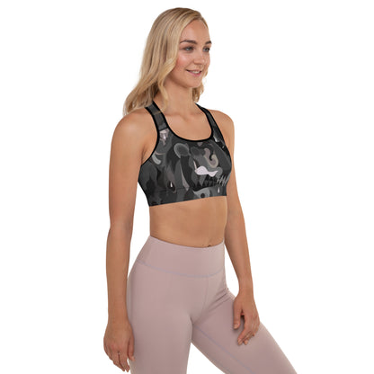 Pharaoh Black Padded Sports Bra