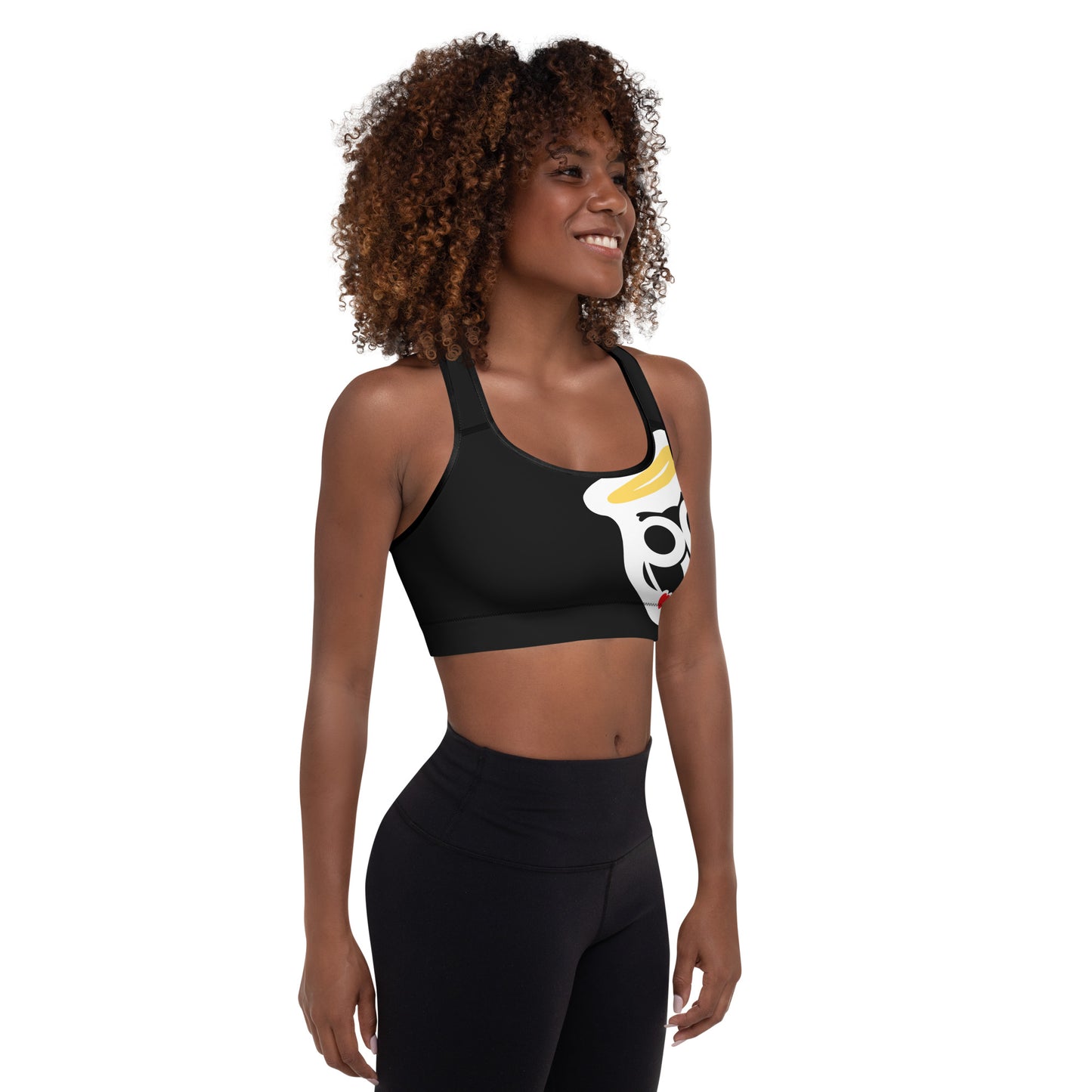 Black NuSage Padded Sports Bra