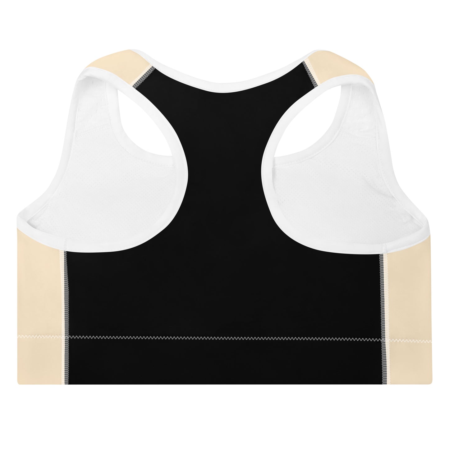 Vanilla Cream NuSage White Padded Sports Bra