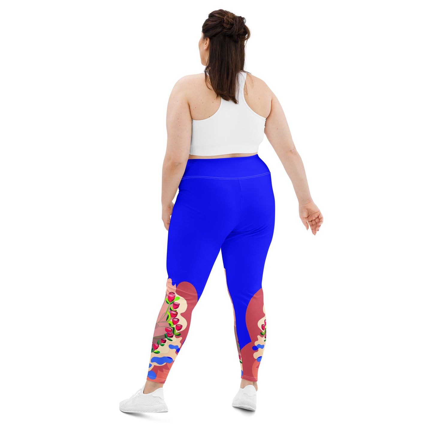 Night Sky Blue Dragon Yoga Leggings (Plus)