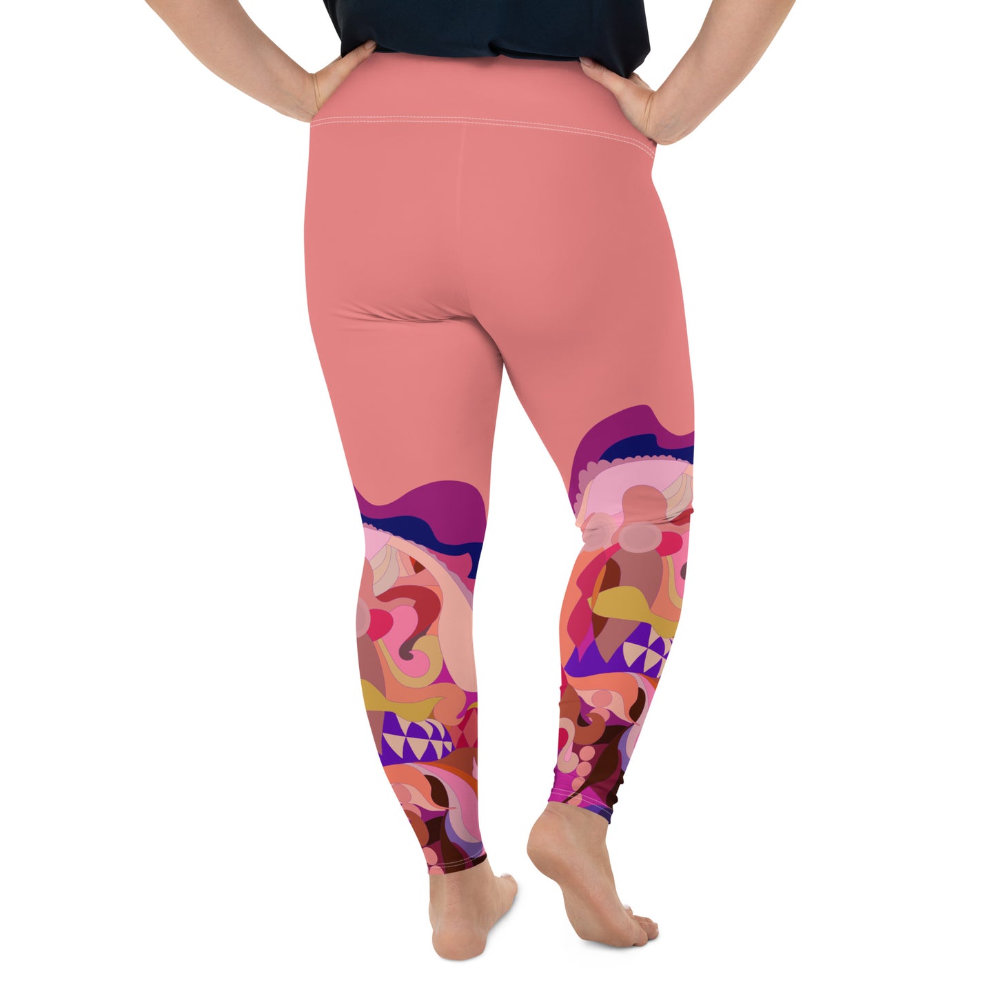 Salmon "Jubilee" Plus Size Leggings