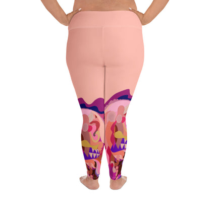 Bubblegum Pink "Jubilee" Plus Size Leggings