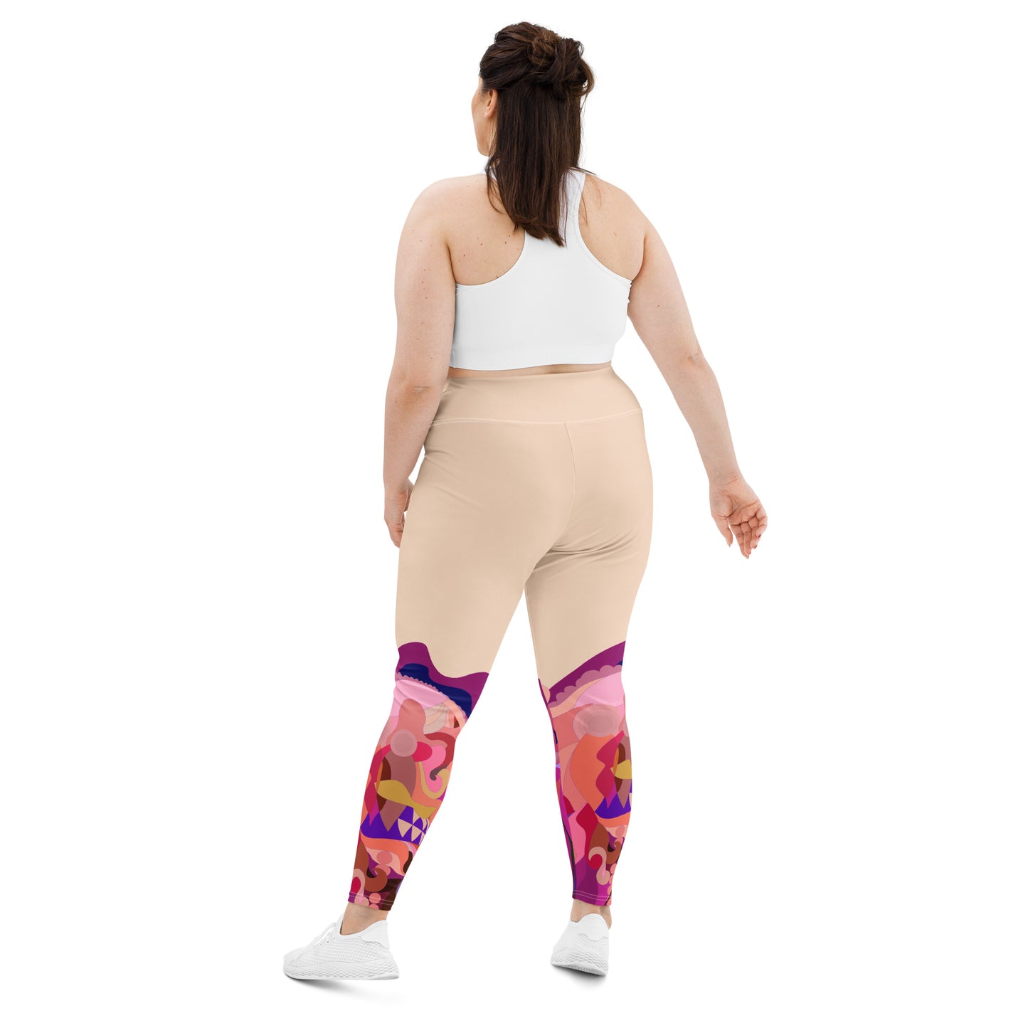 Almond Cream "Jubilee" Plus Size Leggings