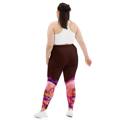 Deep Brown "Jubilee" Plus Size Leggings