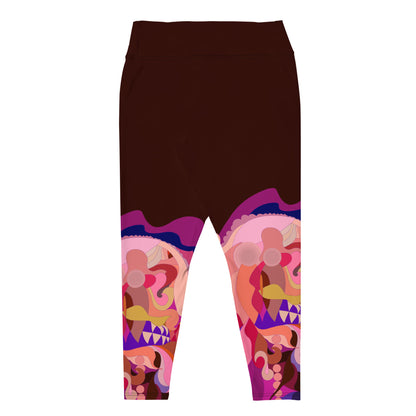 Deep Brown "Jubilee" Plus Size Leggings