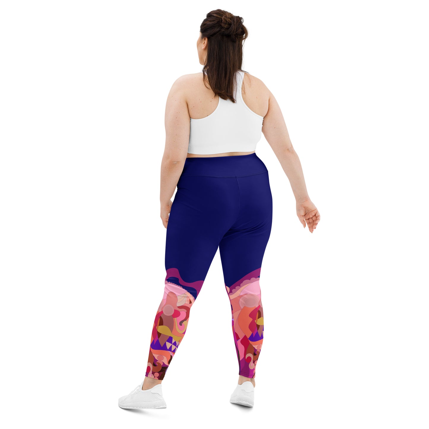 Navy Blue Indigo "Jubilee" Plus Size Leggings