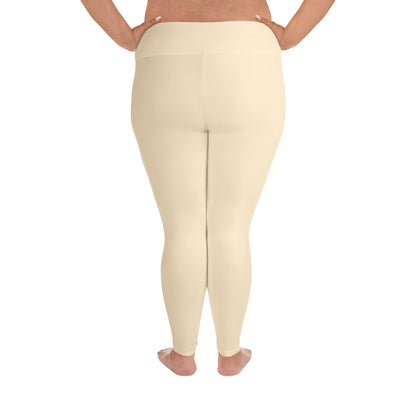 ‘’Pharaoh” Vanilla Cream Pink Plus Size Leggings