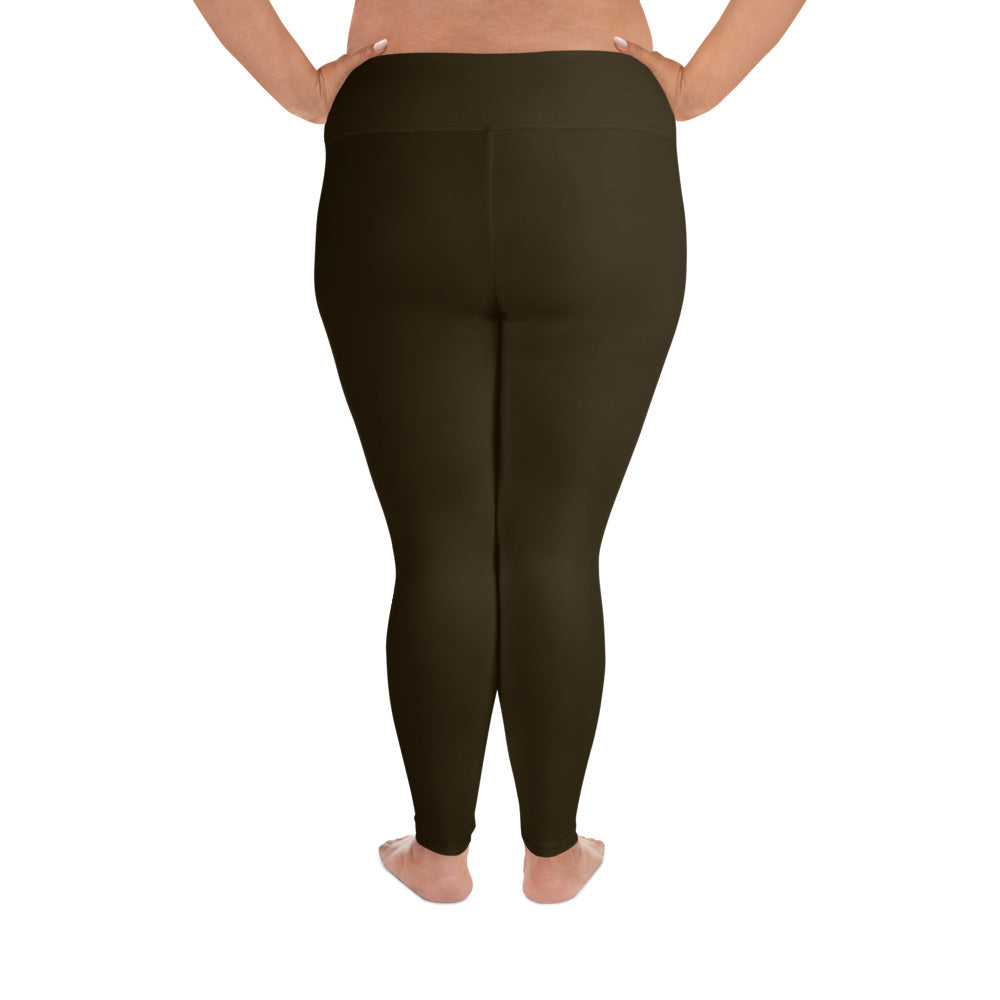 ‘’Pharaoh” Chocolate Cinnamon Pink Plus Size Leggings