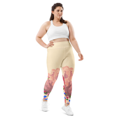 Creamy Dragon Leggings (Plus Size)