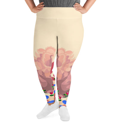 Creamy Dragon Leggings (Plus Size)