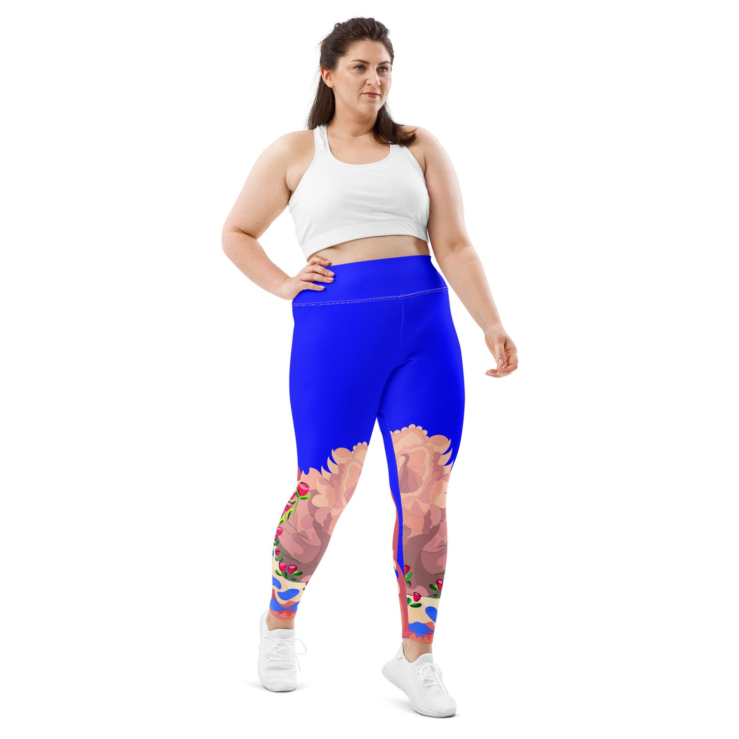 Night Sky Blue Dragon Yoga Leggings (Plus)