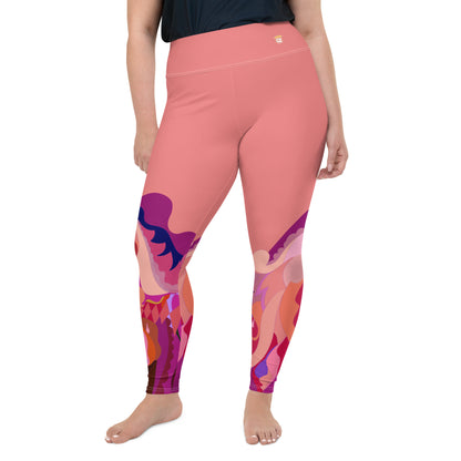 Salmon "Jubilee" Plus Size Leggings