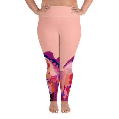 Bubblegum Pink "Jubilee" Plus Size Leggings