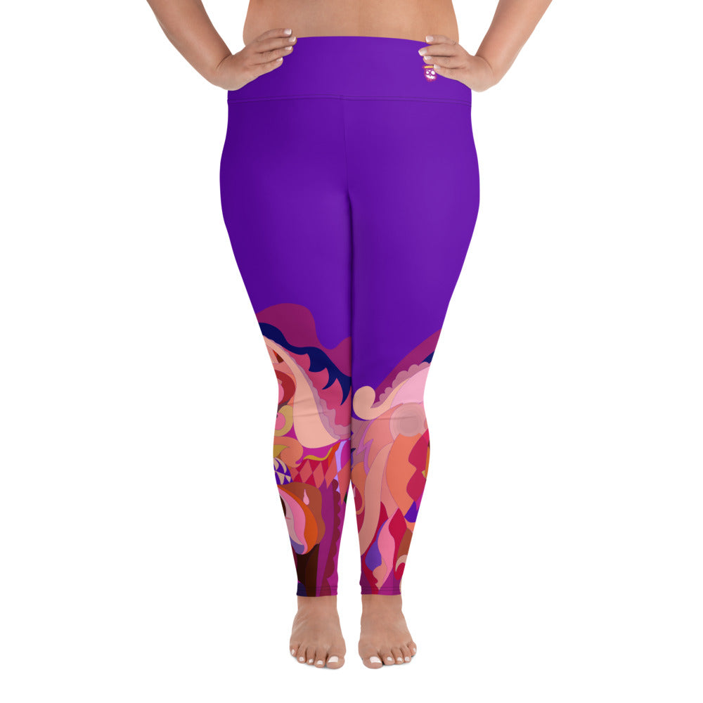 Purple Violet "Jubilee" Plus Size Leggings