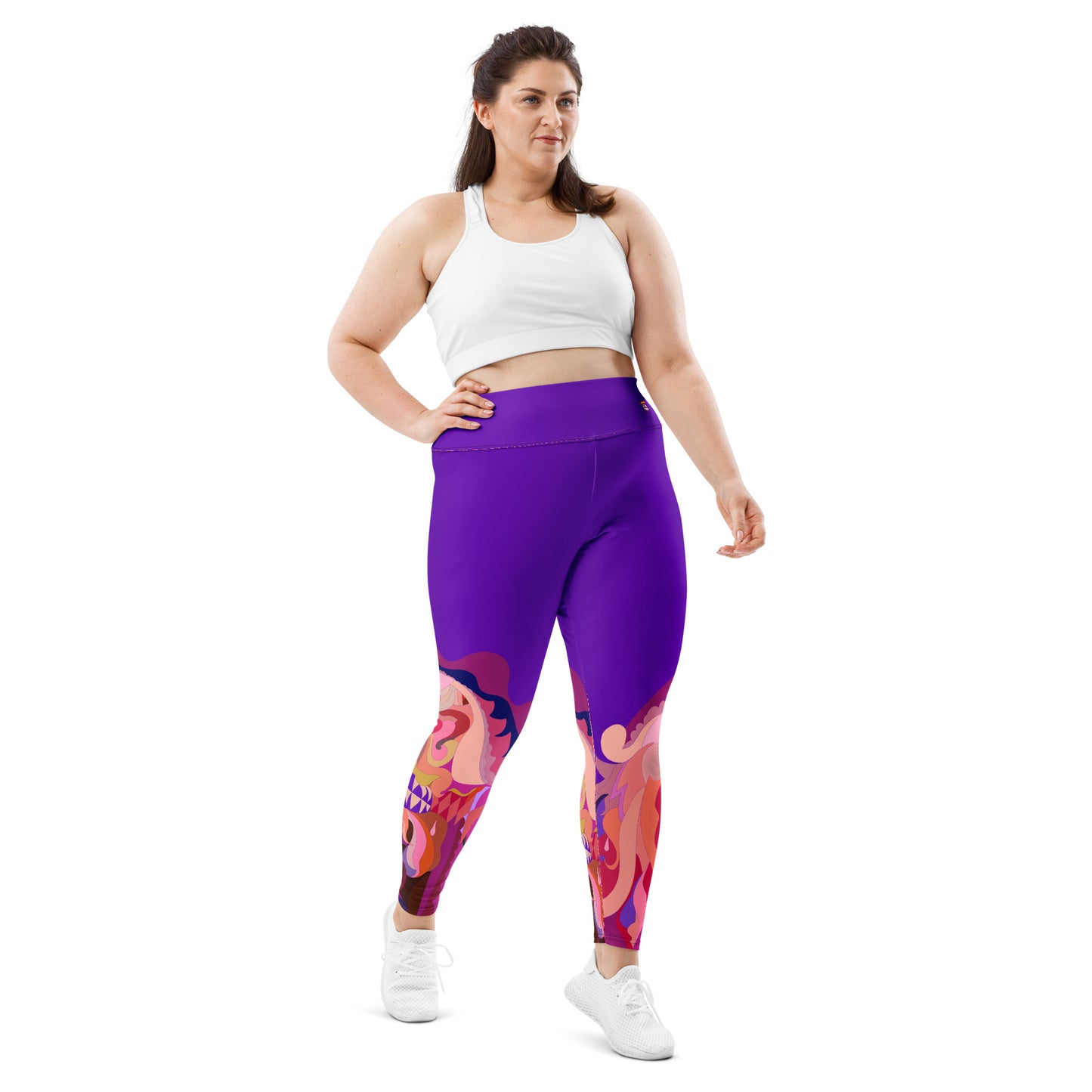 Purple Violet "Jubilee" Plus Size Leggings