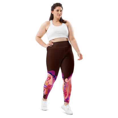 Deep Brown "Jubilee" Plus Size Leggings