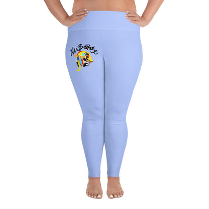 ‘’Pharaoh” Powder Blue Plus Size Leggings