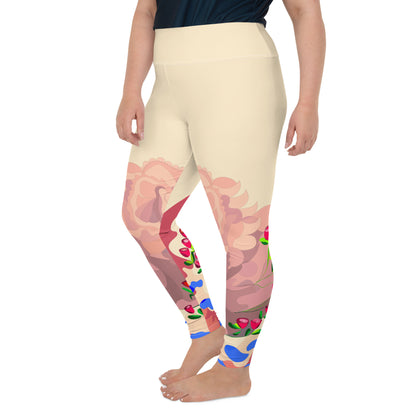 Creamy Dragon Leggings (Plus Size)