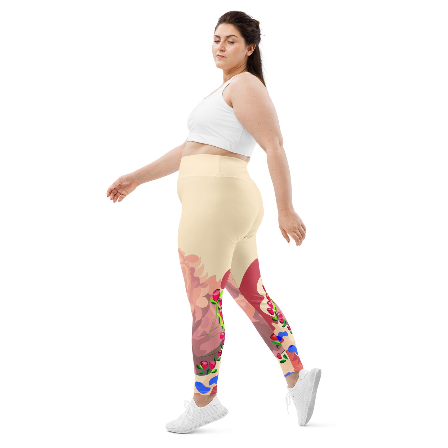 Creamy Dragon Leggings (Plus Size)