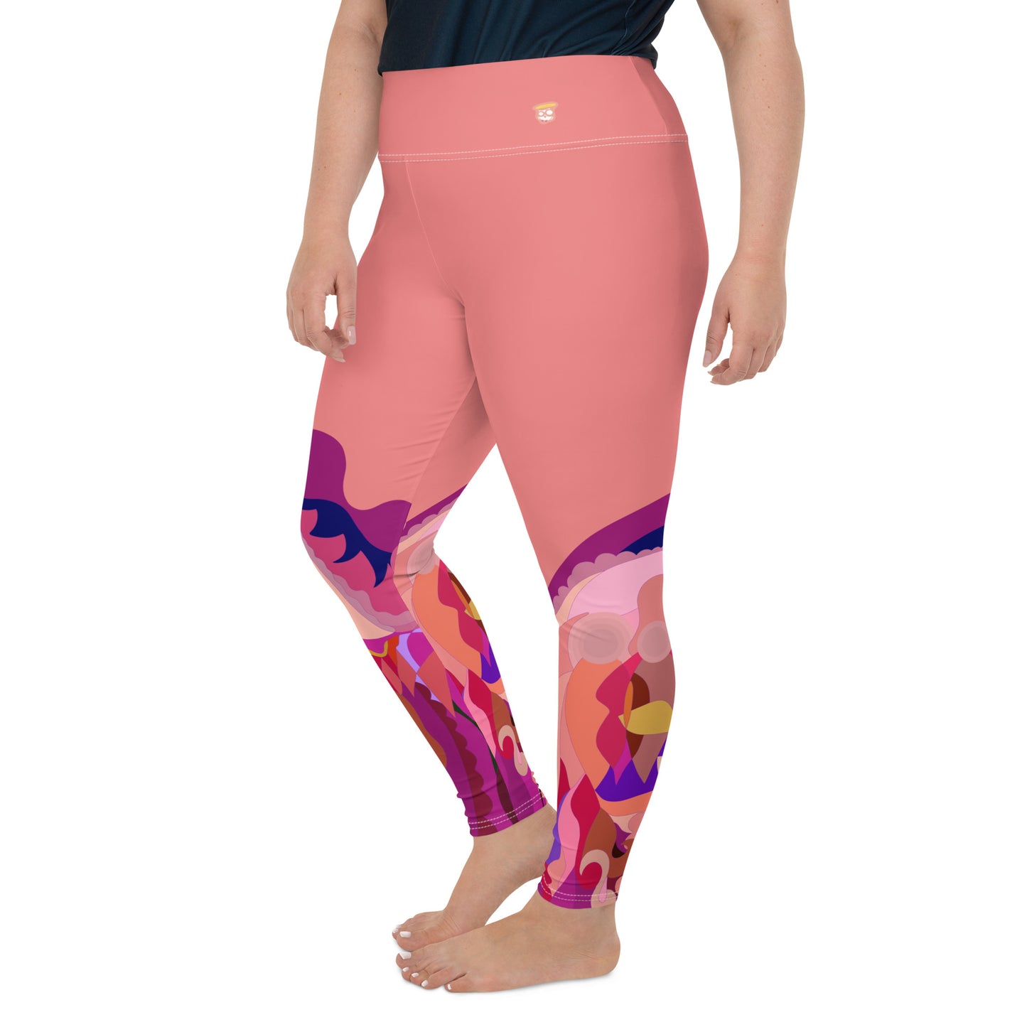 Salmon "Jubilee" Plus Size Leggings